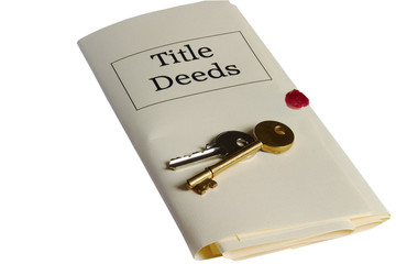 Title Deeds and keys - obrazy, fototapety, plakaty