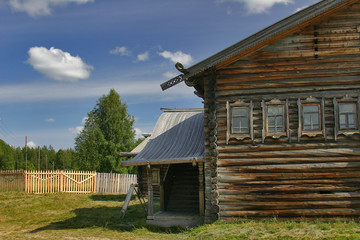 Fototapeta na wymiar More than hundred years old wooden house