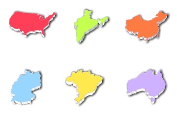 3D Country Maps