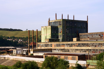 old factory in a romanian town in transilvania