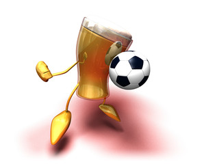 Bière joue au football