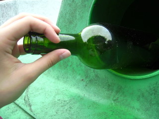 Green bottle recycling