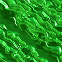 Green satin material