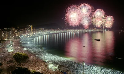 Tuinposter Fireworks Rio 2001 © Jean-Jacques