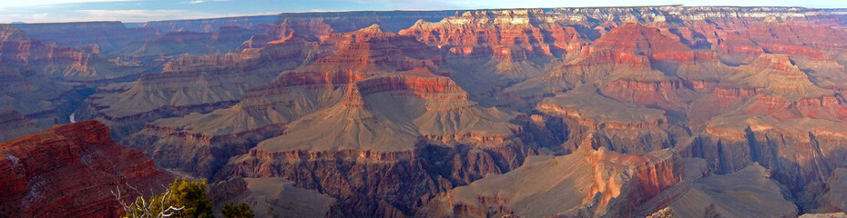 panoramic view of grand canyon at sunset