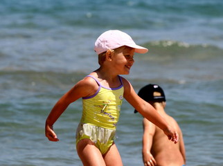 HAPPY GIRL on the beach