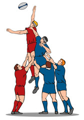 Rugby lineout throw
