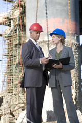 Oil rig survey engineers