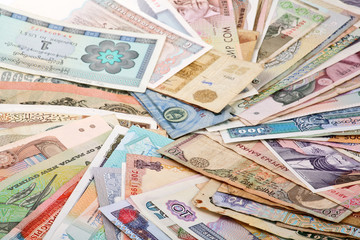 Obraz na płótnie Canvas International Finance: walutach z całego świata