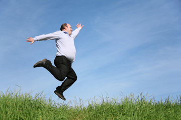 jumping fat man