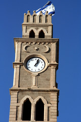 Clock Tower in Akko, Israel