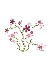 Pinkfarbene Blumendekoration 