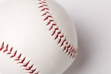 a Baseball close up shot