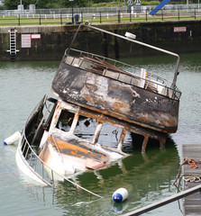 Burnt Boat. © George Green