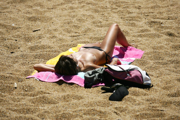 femme sur la plage