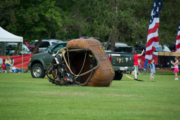 Hot Air Balloon Basket preparing for takeoff