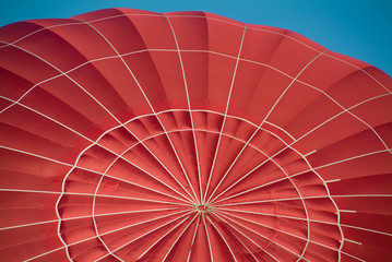 Top of red Hot air balloon