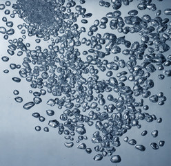 splashing and bubbles caused when a fawcet is opened