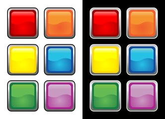 Glass buttons with different colors