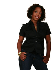 African American Girl In Casual Style