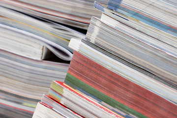 Fototapeta Stack of magazines and catalogs. obraz