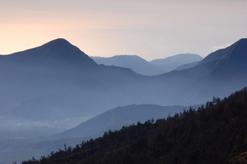 lever du soleil ; volcan Rinjani ; Lombok