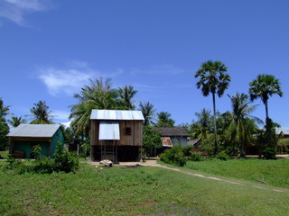 campagne et habitat, cambodge