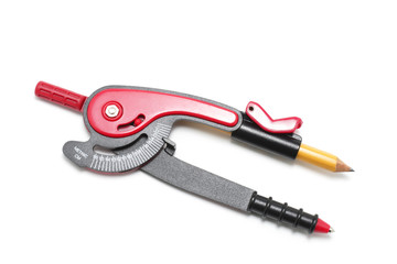 Geometry Compass on white Background