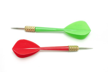 Darts on White Background