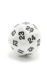 Number Dice on White Background