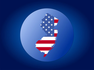 New Jersey globe illustration