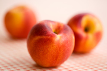 Peaches on table