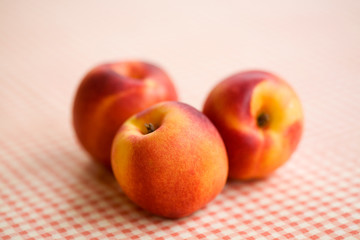 Peaches on table