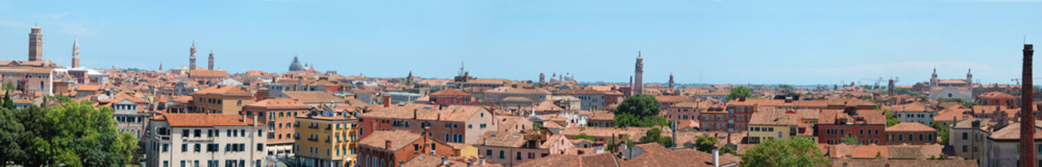 Fototapeta na wymiar A Panorama view of Venice, Italy.