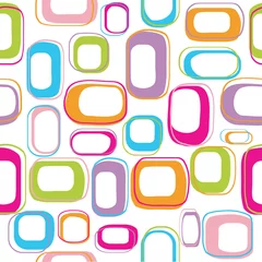 Rideaux Années 50 patrons Seamless retro squares background  © Heather Hood