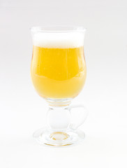 Glass of beer isolated on white