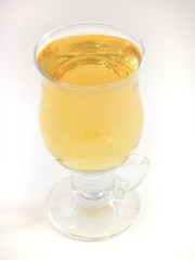 Glass of beer isolated on white