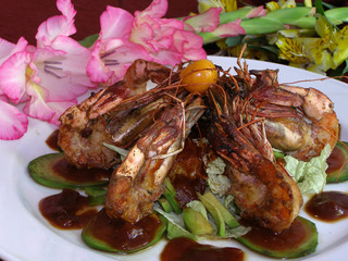 fried delicious shrimp