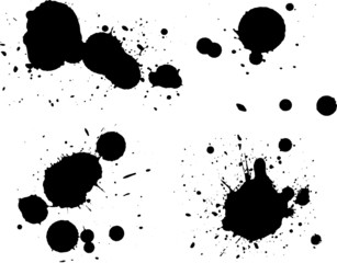 4 Black Splats