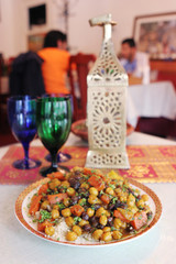 Interior of a Middle Eastern restaurant 