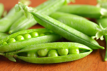 Close-up of beans in its pod