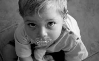 white and black baby