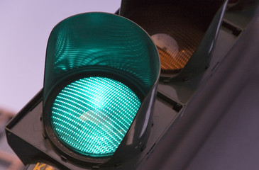 Traffic lights in Germany show the green light for free travel