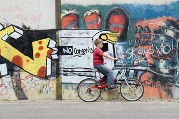boy on a bicycle