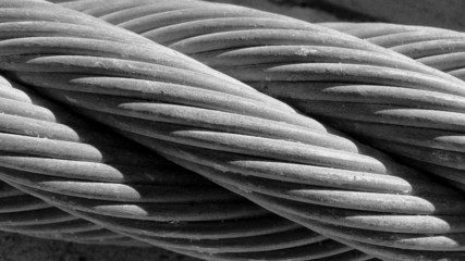 Close up steel wire rope