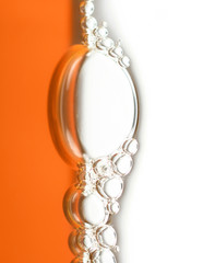 the abstract orange bubbles vertical