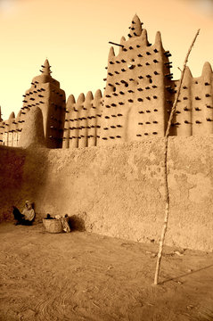 Moscheedetail in Djenne