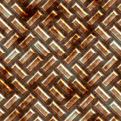 a large sheet of diamond or tread plate metal