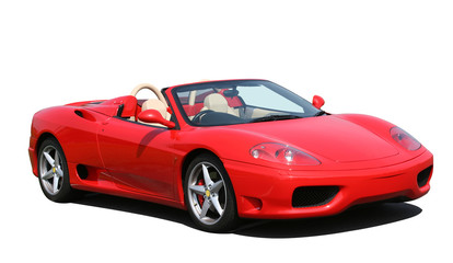 Fototapeta na wymiar Red cabrio samochód sportowy