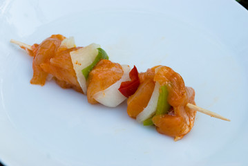 Fleischspieß roh